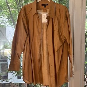 Banana Republic NWT Tan Oversized Button Down